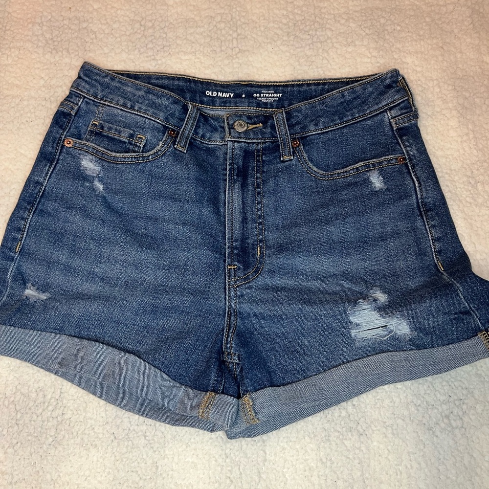 Old Navy Women's High Rise Blue Jean Shorts